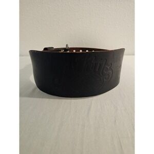 Altus Small Black Leather Weightlifting Belt Double Prong Buckle